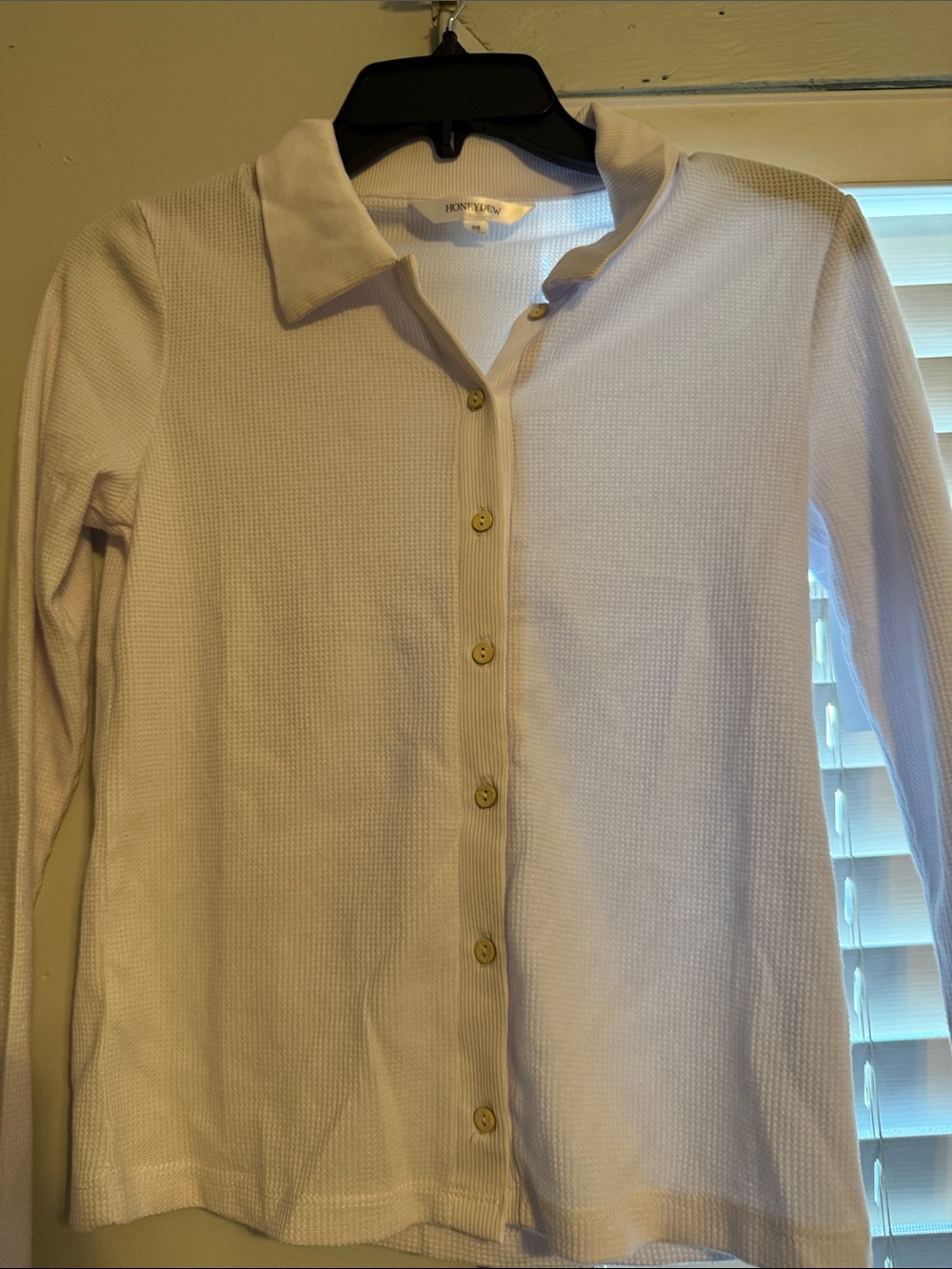 Honeydew Intimates White Button-Up Pajama Set - Picture 3 of 4